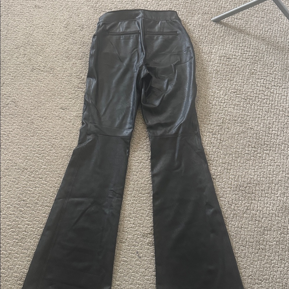 Spanx faux leather bootcut black pull on pants small - Picture 6 of 9